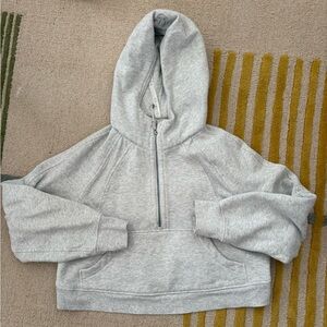 Lulu Lemon Cropped Grey Scuba Sweatshirt